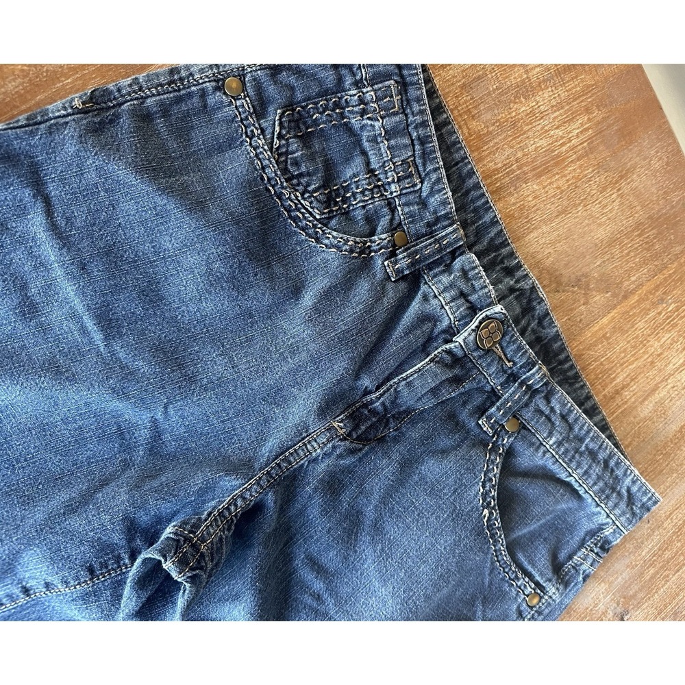 BCBG Max Azria Women's Jeans Size 28/25 Mid Rise Cropped Wide‎ Leg Y2K Vintage